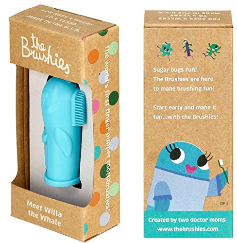 Image of The Brushies Willa The Whale Toddler Toothbrush/Dental Item/Youth Tooth & Gum Care/Ages 4 Weeks to 4 Years