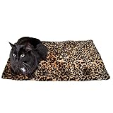 Thermal Cat Pet Dog Warming Bed Mat, Comfortable Nap, Sleeping and Crate Mat for Cats (Large, Beige)