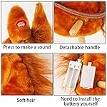 PUNP 36'' Plush Horse Riding Stick, Handsewn Head, Sturdy Wood Stick, Plus Neighing & Clip-Clop Sounds - Image 3