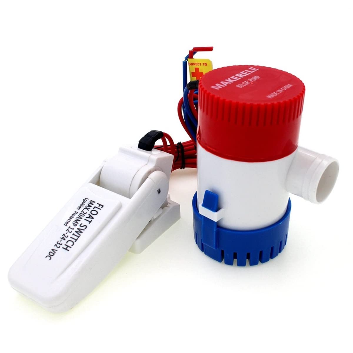 Bomba de sumidero sumergible 1 2V 24V Interruptor de flotador de la bomba de aguas de agua Bomba de transferencia (Color : 12V 350GPH)