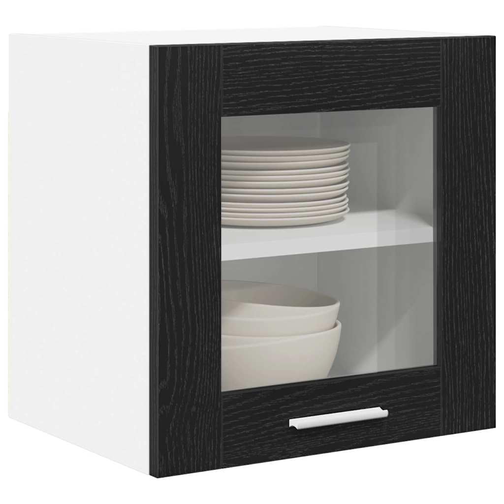 Moderner Hängeschrank in Schwarz Eichen-Optik 40 x 31 x 40 cm aus Holzwerkstoff mit viel Stauraum, praktisches modern Küchenzubehör für eine organisierte Küche