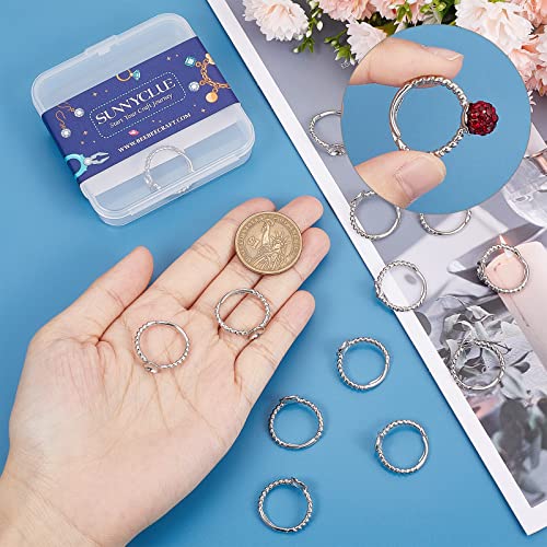 Anillo ajustable en blanco para solucionar tus problemas de talla en bisutería casera 4