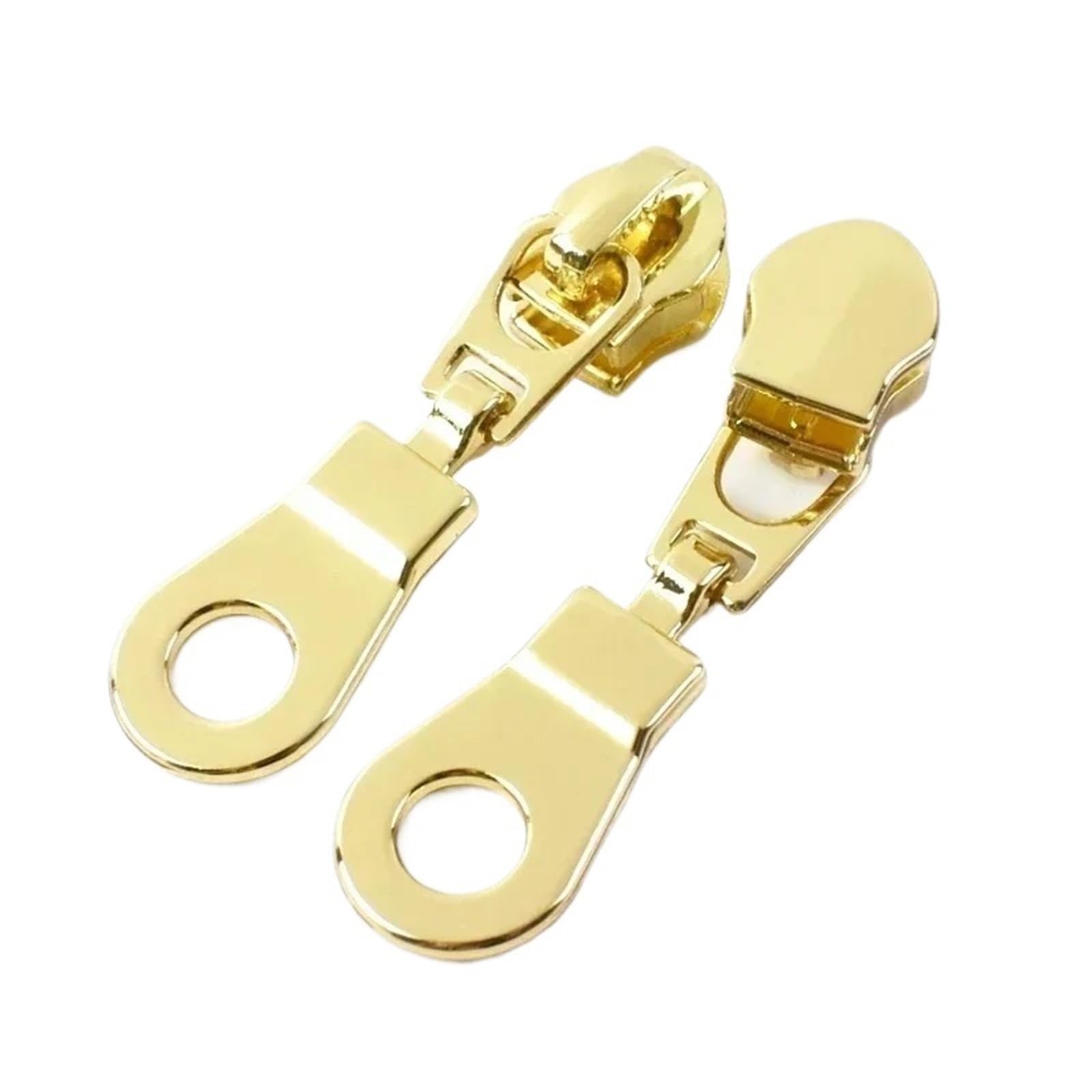 Replacement Zipper Pulls, Zipper Pulls 50 Pcs Multicolor Size 5 Replacement Repair Kits for Bags and Garments(LightGold)