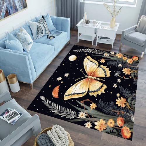 Tapis de sol papillon en impression 3D antidérapant pour le canapé - 4
