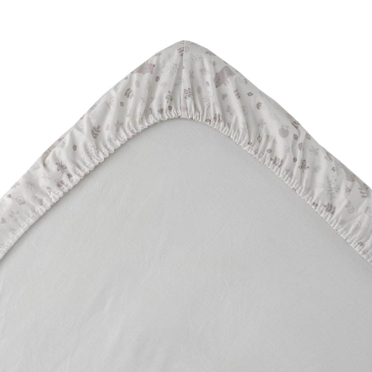 Cambrass - Sabana Bajera algodón - Sabana Ajustable con Gomas - Ropa de Cama para bebé con Tratamiento Sanitized -Bajera 2 Uds. 60x120x17 Cm Abete Beige