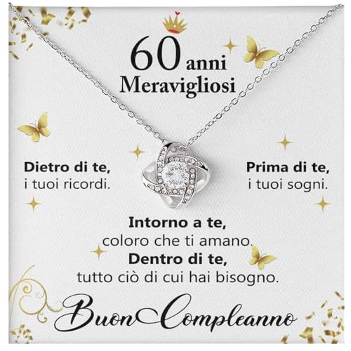 Bramart Collana Donna Idea Regalo Compleanno 60 Anni Finitura in