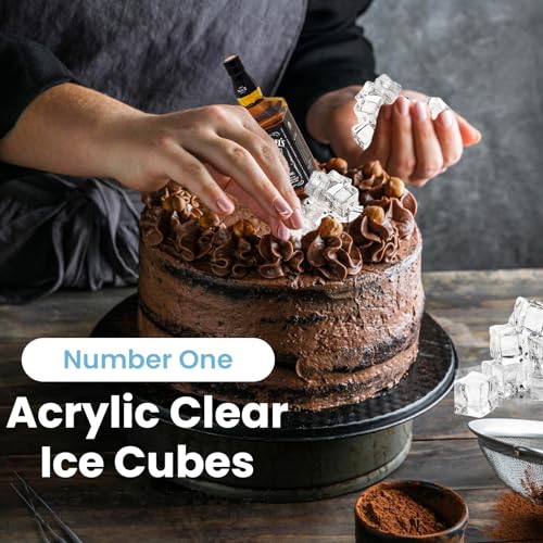 Cubitos de hielo falsos plásticos transparentes 120 pcs miniatura 7