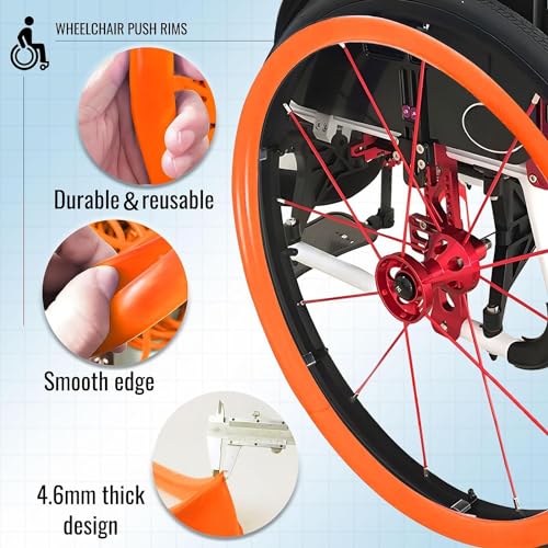 Silicone Pushrim Covers for Wheelchair Rims (to FIT on 24