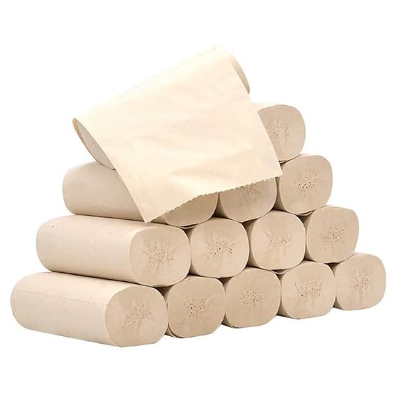 Rolls Soft Toilet Paper Bamboo Pulp Tissue Paper Roll 4 Layer Thickened
