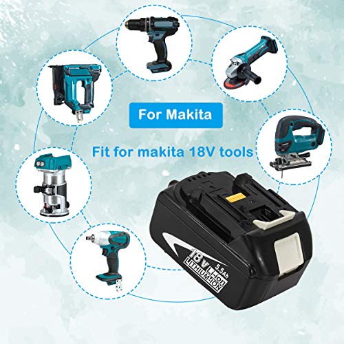 Venghts 2Pezzi BL1860B 5.5Ah Ricambio per Makita