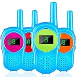 Walkie Talkies for Kids 4pack Toys - Walkie Talkies Long Rangr LCD Flashlight 3 Miles Range - Best Birthday for 5-8 Year Old Boys and Girls