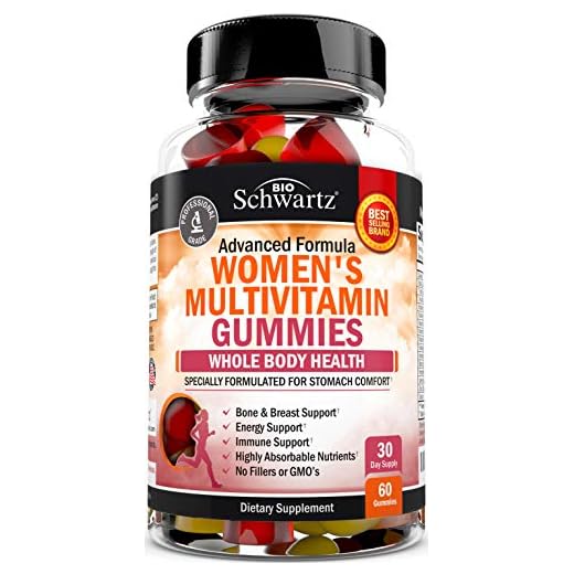 Women's Multivitamin Gummies with A C B6 B12 D & E Vitamins for Immune Support - Gummy Multivitamins for Bone Breast Skin Joint & Energy Health - Multivitamin for Women - Mixed Berry Flavor, 60 Count