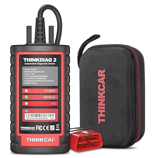 Image of CAR TECH Thinkdiag2 OBD2 Diagnostic Scanner for iOS & Android, Intelligent Scan Tool with CAN-FD Protocol, 15+ Reset Functions, ECU Coding with 1 Year Update (with 1 Year Thinkdiag+ Software)
