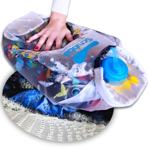 Scrubba Waterclear Wash Bag Patented Washboard-in-a-Bag Easy-Rinse Washer