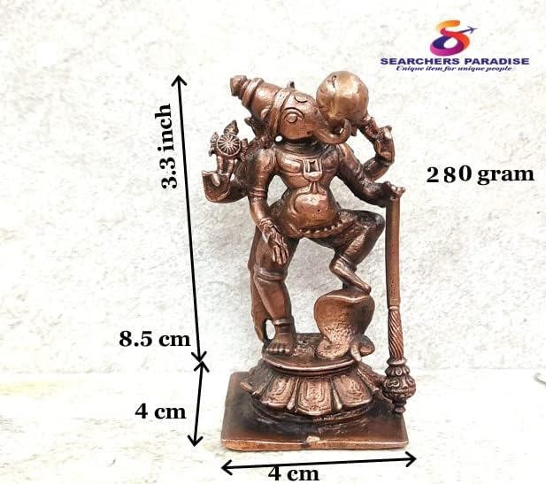 Image of Bhoo Varaha Murti Copper Idol God - 8.5 cm - Pack of 1