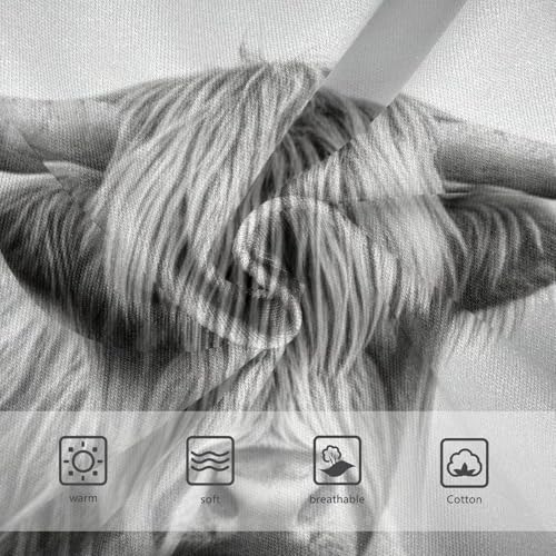 Bright Toddler Underwear Custom 2t Cotton Panties Little Girl Black White Highland Cow Undies Kids Briefs3