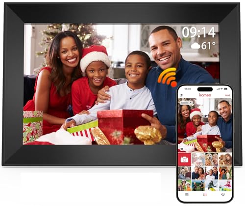 Frameo 10.1 Inch WiFi Digital Picture Frame, 1280x800 HD IPS Touch Screen Photo Frames, 32GB Memory,...