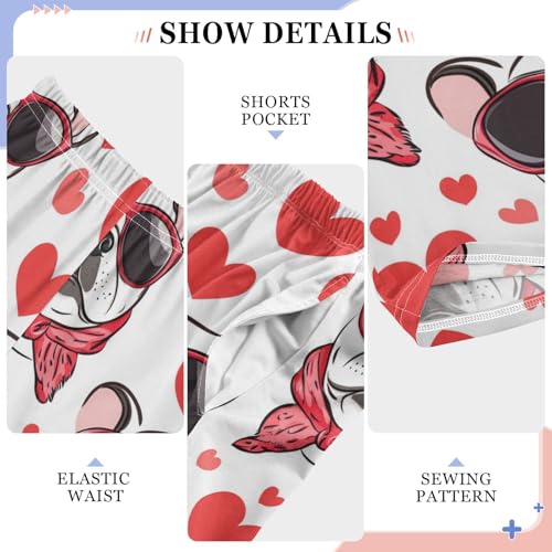 Pajama Bottoms, Pajamas Pant Bulldog Puppy Lounge Wear Casual Cartoon Heart Sleep Long Pants Soft Pjs Sleepwear4