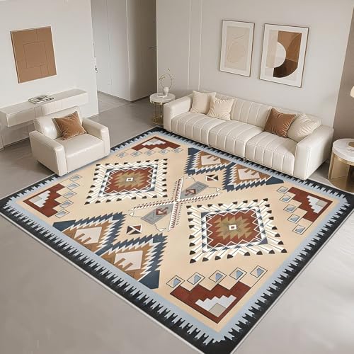 DJHWWD Alfombras Salon Pelo Corto 60x90cm,Alfombra Entrada Casa Geometría Moderna para Recibidor,Recibidor,Entrada Marrón