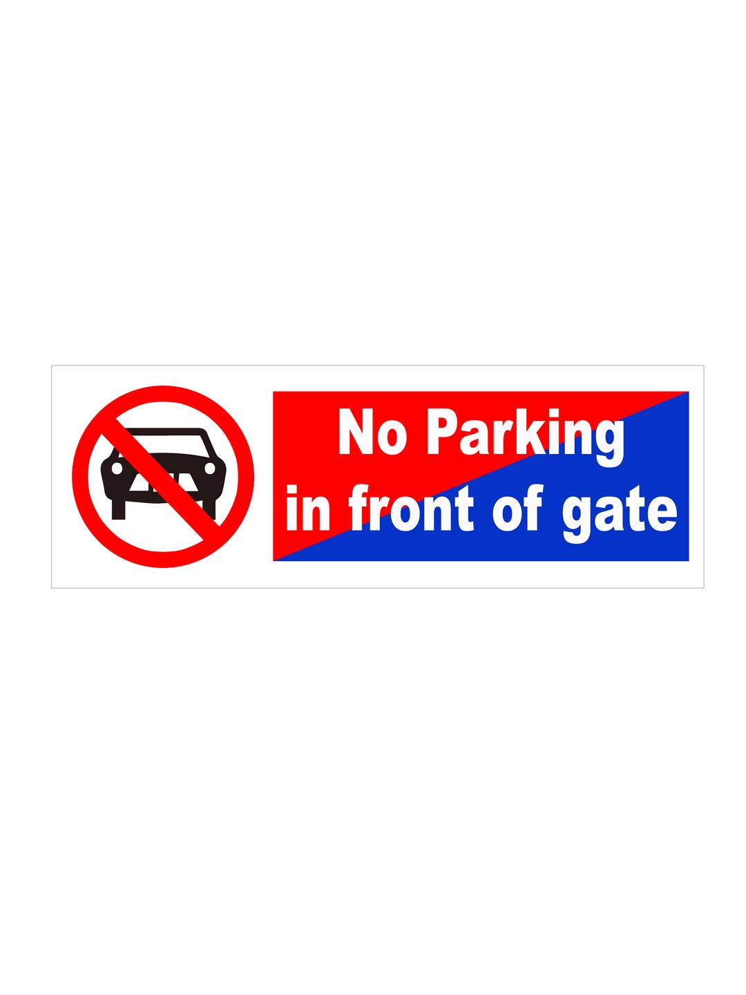 999Store office supplies sunboard no parking in front of gate sticker signage sign board Red Blue (30X10 Cm) (B07PCDV26D) Amazon Price History, Amazon Price Tracker