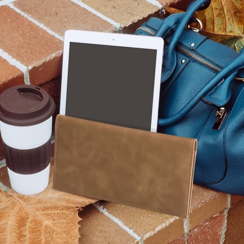 Image of CoBak Checkbook Cover for Women & Men - PU Leather Case with RFID Blocking | Classic Design Check Book Holder for Personal and Business