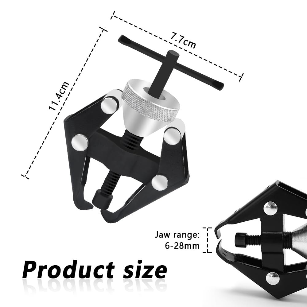 Estrattore Cuscinetti Robusto,Estrattore in Acciaio al Carbonio per l'Estrazione dei Cuscinetti,Estrattore Piccolo 6-28 mm per Tergicristalli per Auto Camion SUV