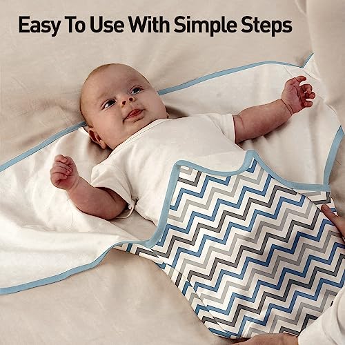 Image of GLLQUEN BABY Swaddles for Newborns 3-6 Months, Adjustable & Easy Fastener | 3-Pack, Baby Boy Swaddles Organic Cotton Womb-Like Nursery Swaddling Blanket reduces startle reflex, Soft & Skin-Friendly