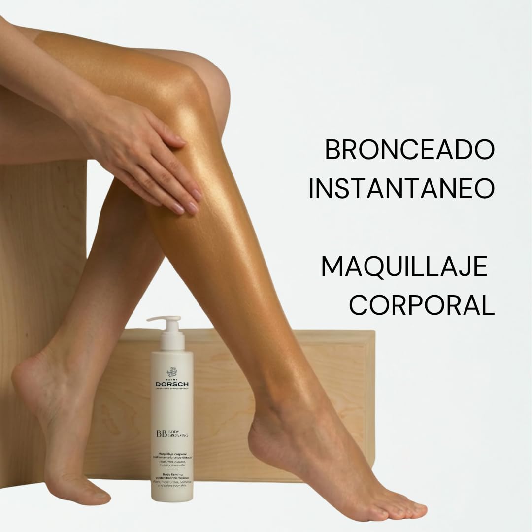 FARMA DORSCH BB Body Bronzing Reafirmante Maquillaje Corporal 200 ml con Pigmentos Dorados