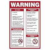 Warning Gas Pump Regulatory Decal, 12 x 8 inches