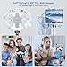 KDD iPad and Phone Tripod Mount Adapter with Ball Head, White Tablet Mount for Tripod, 360 Rotatable iPad Holder Clamp fit iPad Pro 12.9, Air Mini, Galaxy Tab, Surface Pro, Selfie (5.3-10.6’’)