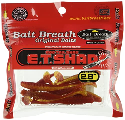 Bait Breath ワーム エッグテールシャッド 2.8インチ #957 ゴールドレッド