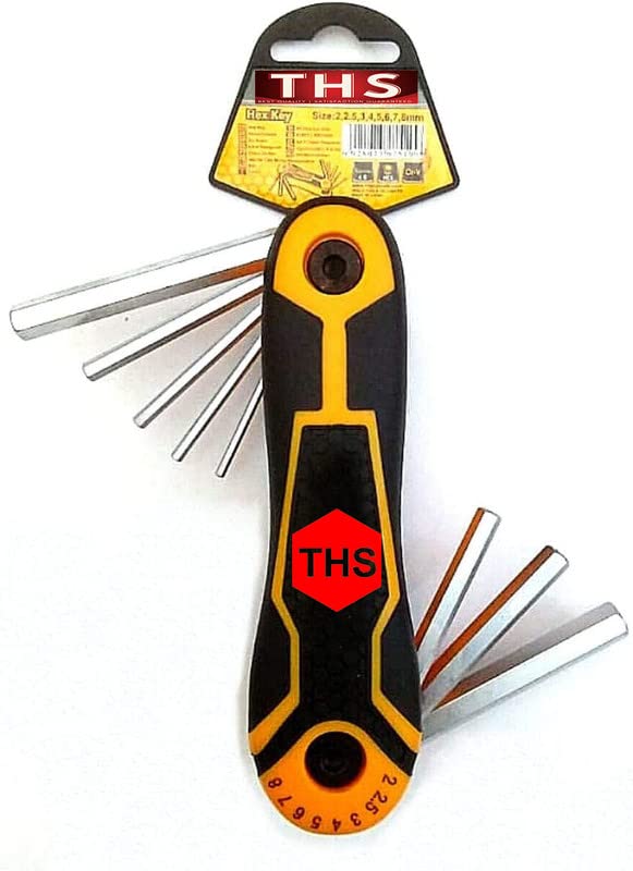 THS Best Folding Metric and SAE Hex Keys | Metric and SAE Allen Wrench Set | Heat Treatment S2 Finish