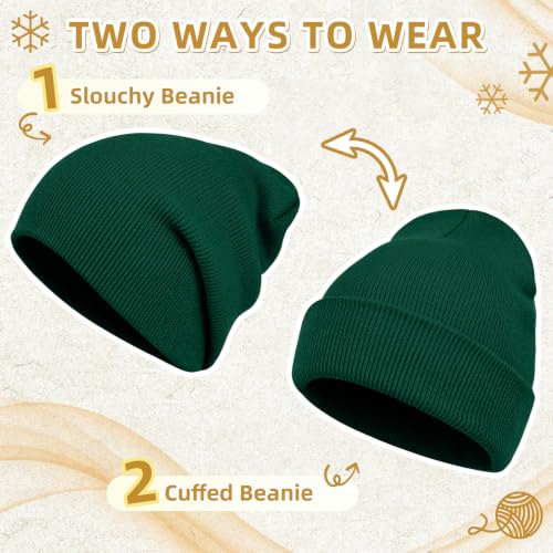Image of ZOORON Beanie for Men Women Slouchy Winter Beanie Hats Cuffed Skull Caps