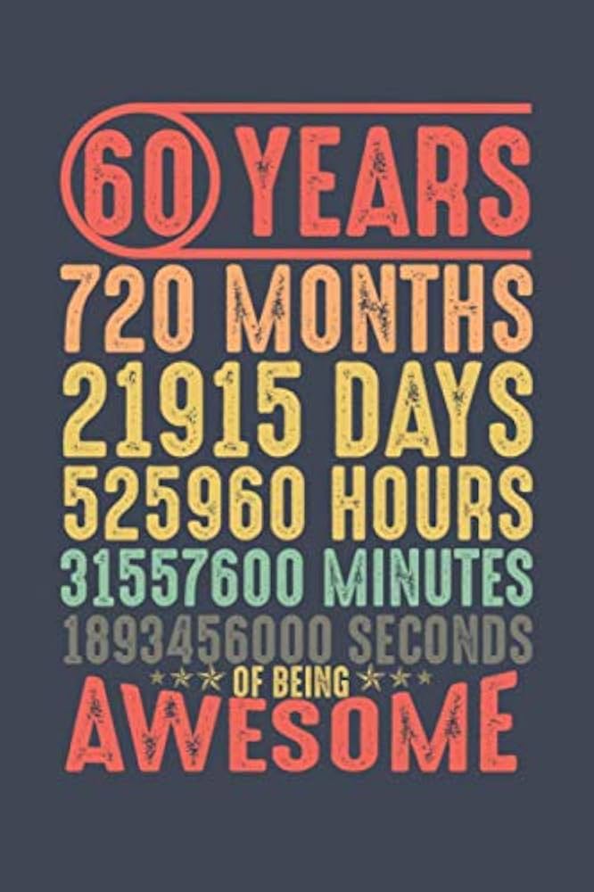 Amazon.com: 60 Years of Being Awesome: 60th Birthday Journal