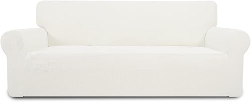 PureFit - Funda elástica para sofá, jacquard, elastano, antideslizante, suave, protector de muebles lavable con espuma antideslizante y parte