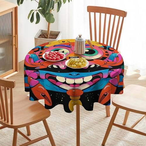 Nappe ronde en polyester antitache et lavable pour éliminer les corvées - 7