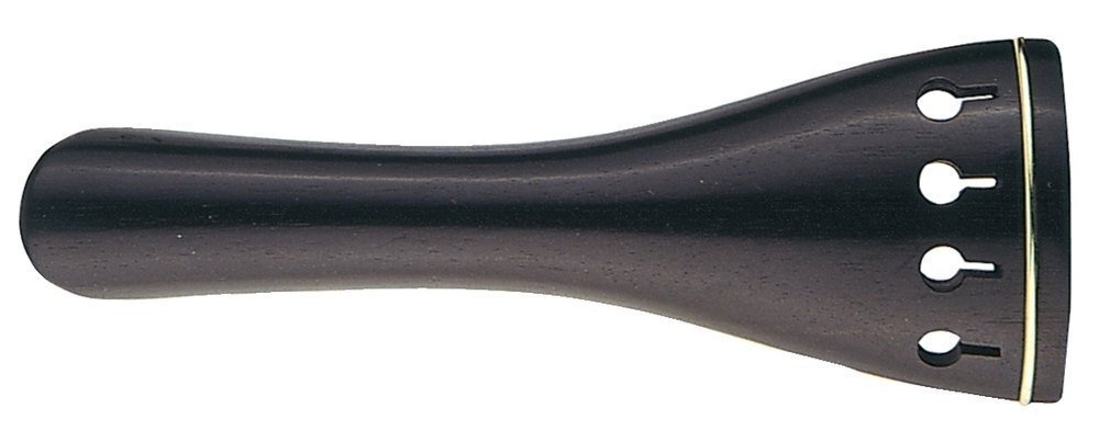 GEWA Tailpiece for Cello Ebony 4/4, gold hoop, black