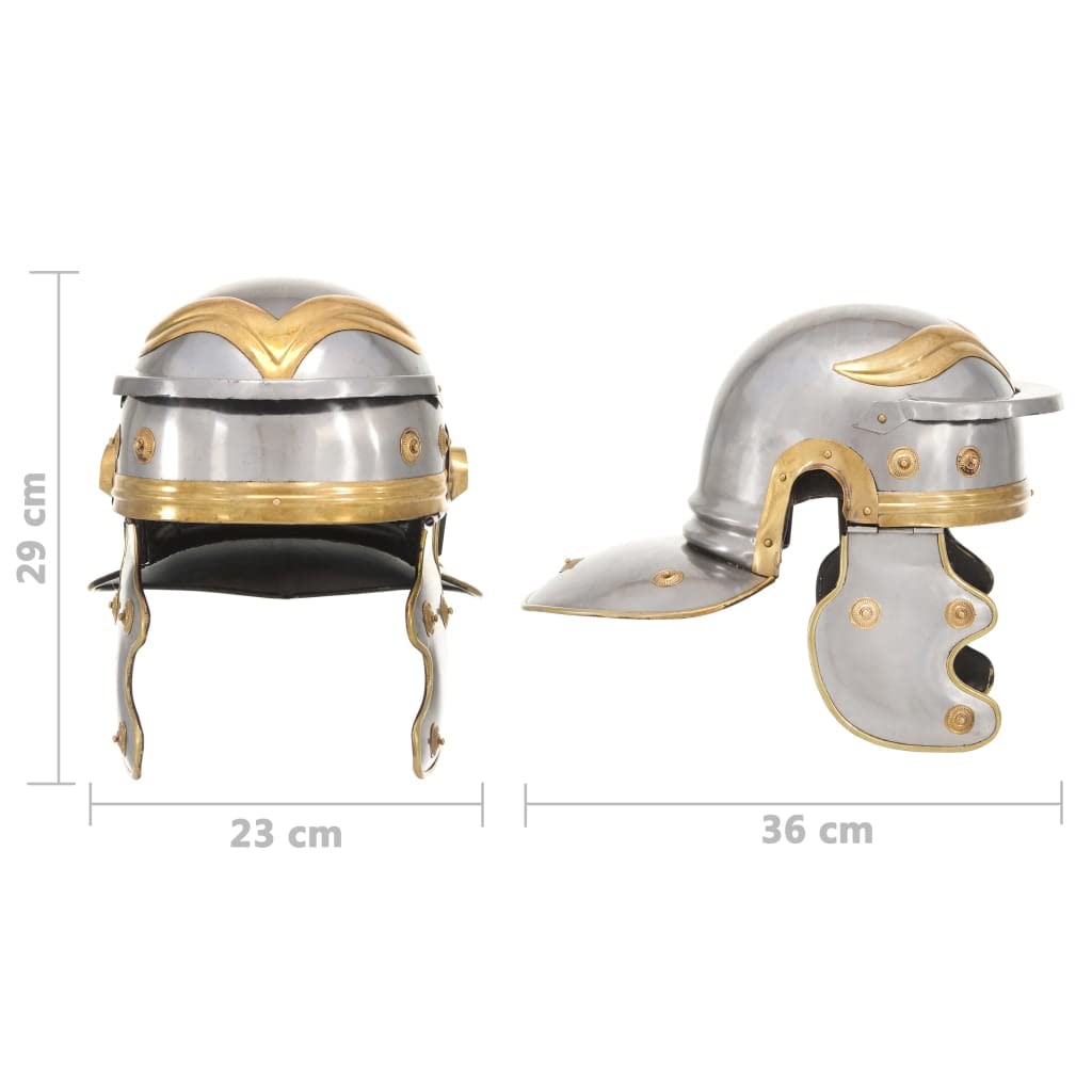 Generico Elmo da Soldato Antico Romano per Larp in Acciaio Argento,2.12kg,286210