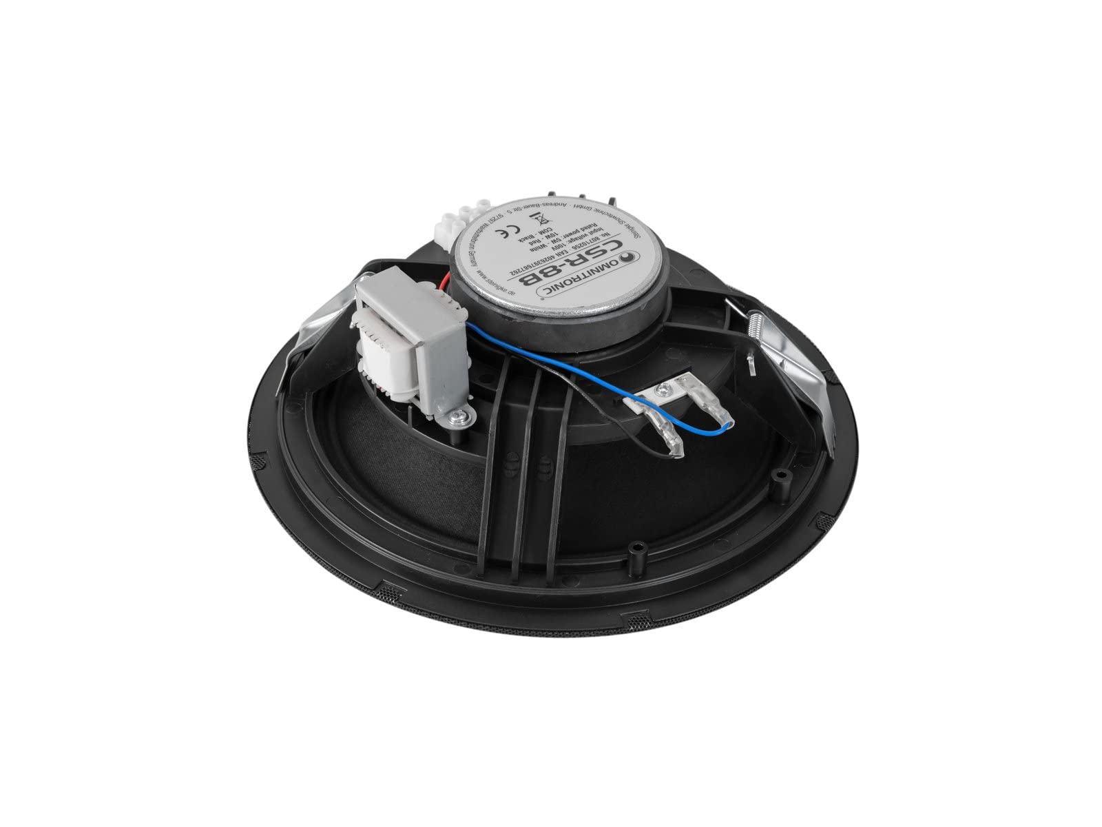 OMNITRONIC CSR-8B Deckenlautsprecher schwarz | 8"-Breitband-Einbaulautsprecher, 100 V, 10 W RMS, Ø 215 mm