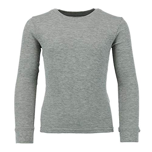 Kid's Waffle Thermal Long Underwear 2-Piece Set, 16, Grey2