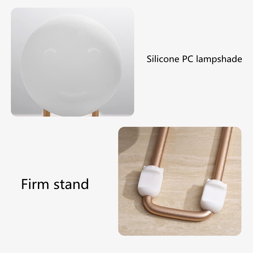 WOLONG Tischlampe LED Tragbares nachtlicht Runde USB-aufladung leselampe Nachttischlampe Dimmbar Kind Silikon Nachtlampe Schlaflicht mit Handyhalter,für Babyzimmer, Schlafzimmer Wohnräume