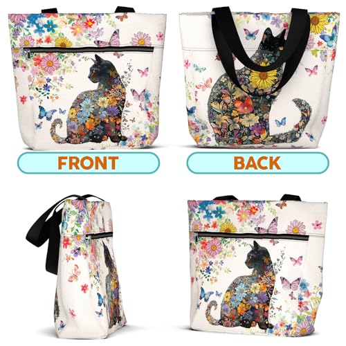 Bolso Tote impermeable con bolsillos y cierre miniatura 6