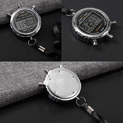 Stopwatch,1/100Th Second Clock Daily Rainproof Digital Timer For Sports Match,Competition,Coach,Referee,Training,Timing (Xj-203) #TOP3