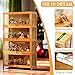 Display Cabinet Curio Cabinet with Acrylic Doors, Figures and Curio Collection Display Case, Floor Standing Clear Showcase for Living Room Bedroom,Wood,L31.5xW12.6xH41.7in