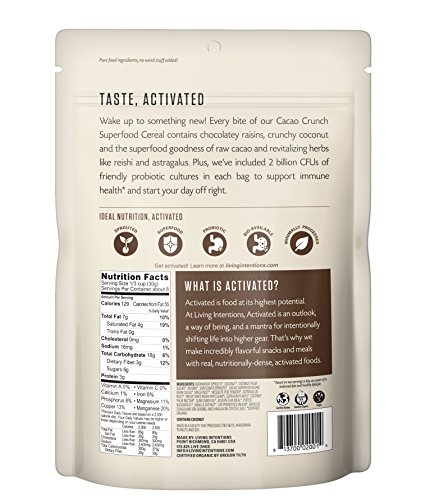 Living Intentions Cereal - Organic - Superfood - Cacao Crunch - 9 oz - case of 6 image 4