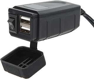 Fydun Motocicleta Carregador de Telefone Dual USB QC3.0 Carregamento Rápido com Monitoramento de Tensão Interruptor Independente Capa Impermeável