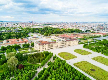 Poster château de Schoenbrunn Vienne affiche panoramique Autriche