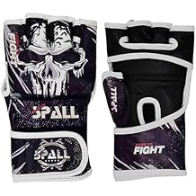 MMA Gloves Boxing Gloves for Men and Women PU Art Leather More Padding Fingerless Punching Bag Gloves for Kickboxing Sparring Muay Thai and Heavy Bag