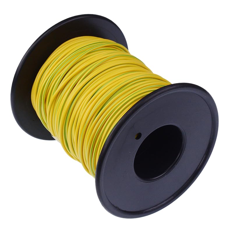 0.5mm² 16/0.2mm Stranded Copper Cable Reel Automotive General Purpose 50m (Yellow/Green Stripe) — image 1