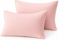 Vista 33 de COTTON STICH Juego de 2 fundas de almohada para niños pequeños, mini fundas de almohada de algodón de 600 hilos, fundas de almohada suaves y ligeras